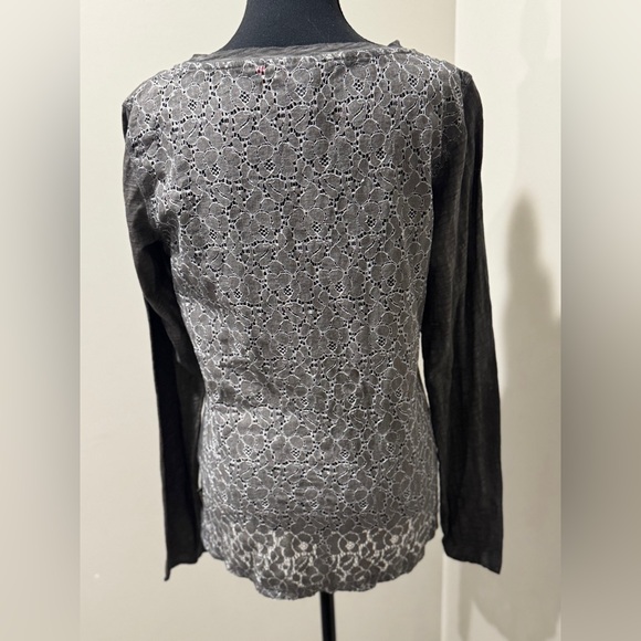 Indian Motorcycle Women's Charcoal Long Sleeve Tee Medium Biker Chic Moto style - Picture 3 of 8